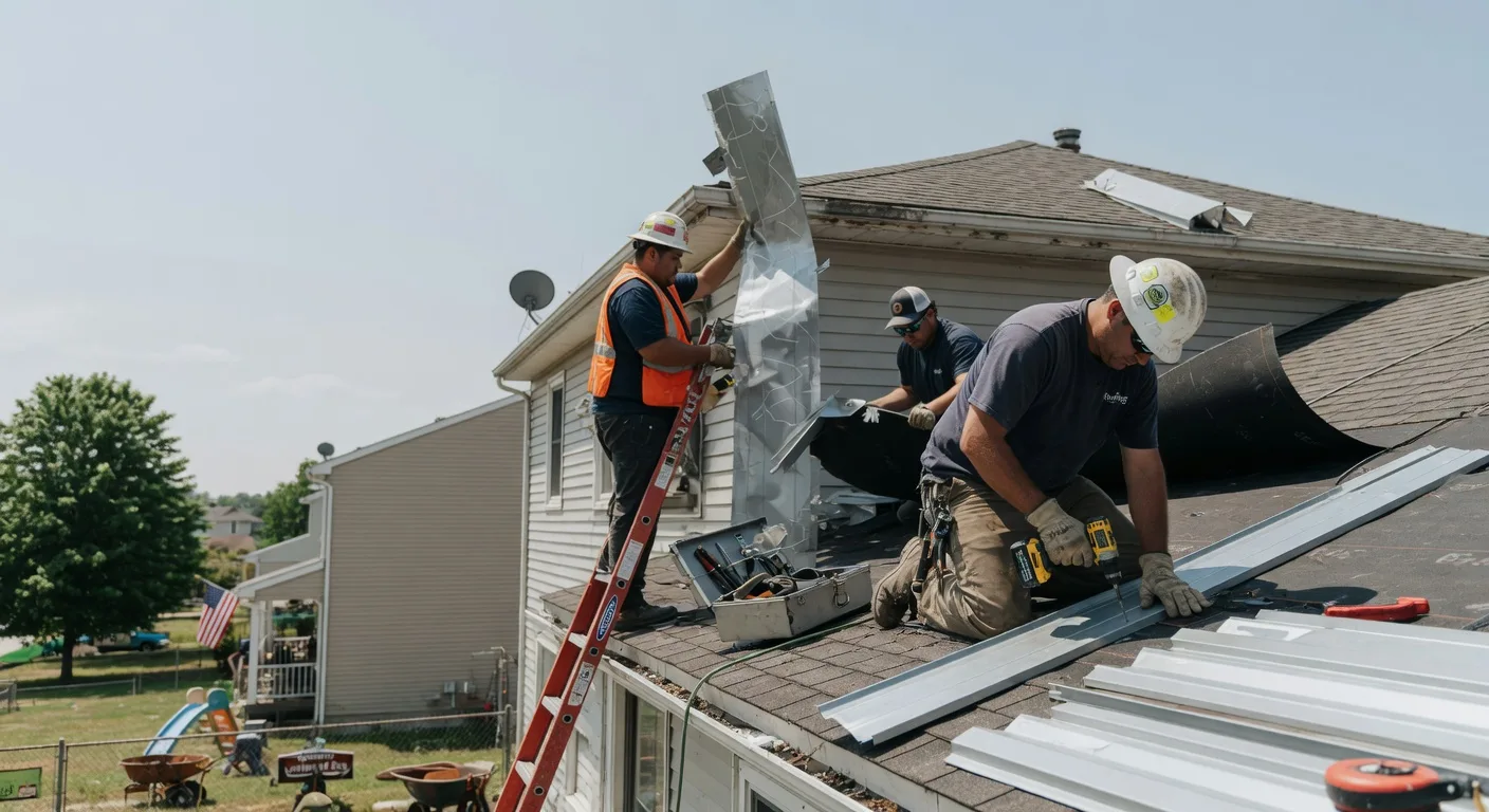 Storm Damage Metal Roof Repair in Knowlesville, NY